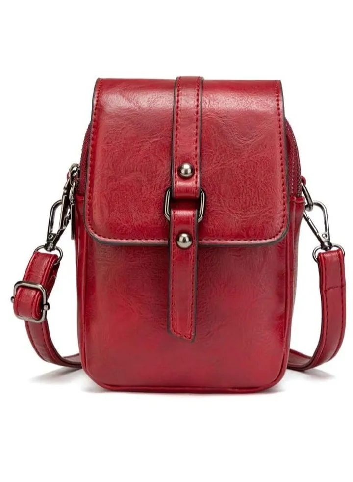 Women Vintage Crossbody Phone Bag, Small Messenger Shoulder Bag Cash Handbag Wallet Purse