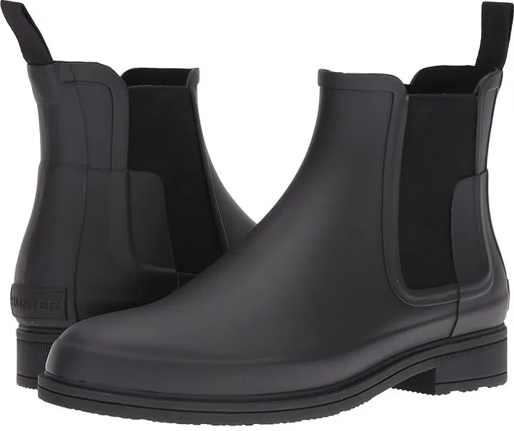 Hunter Original Refined Dark Sole Chelsea Boots (Black) Men's Boots