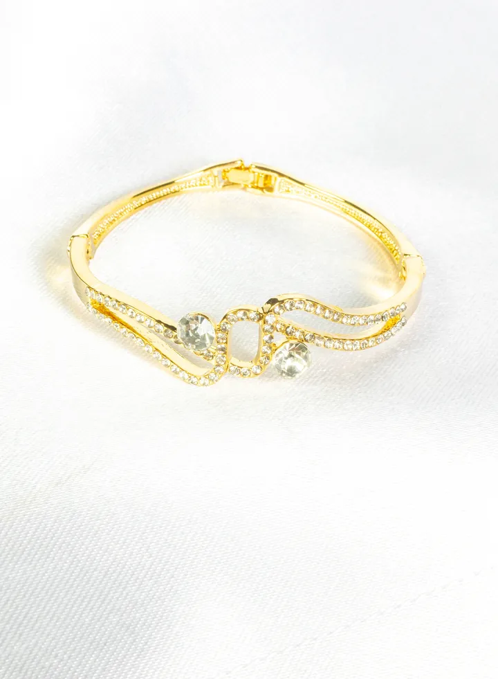 Platinum Zirconic Bracelet Gold (2)
