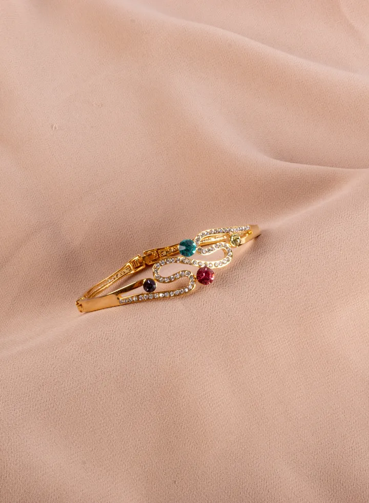 Platinum Multicolored Zirconic Bracelet Gold