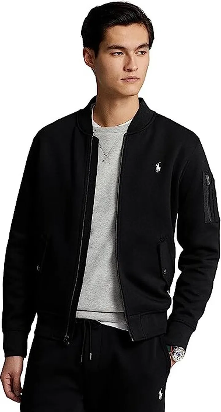 Polo Ralph Lauren Double Knit Bomber Jacket (Polo Black) Men's Jacket