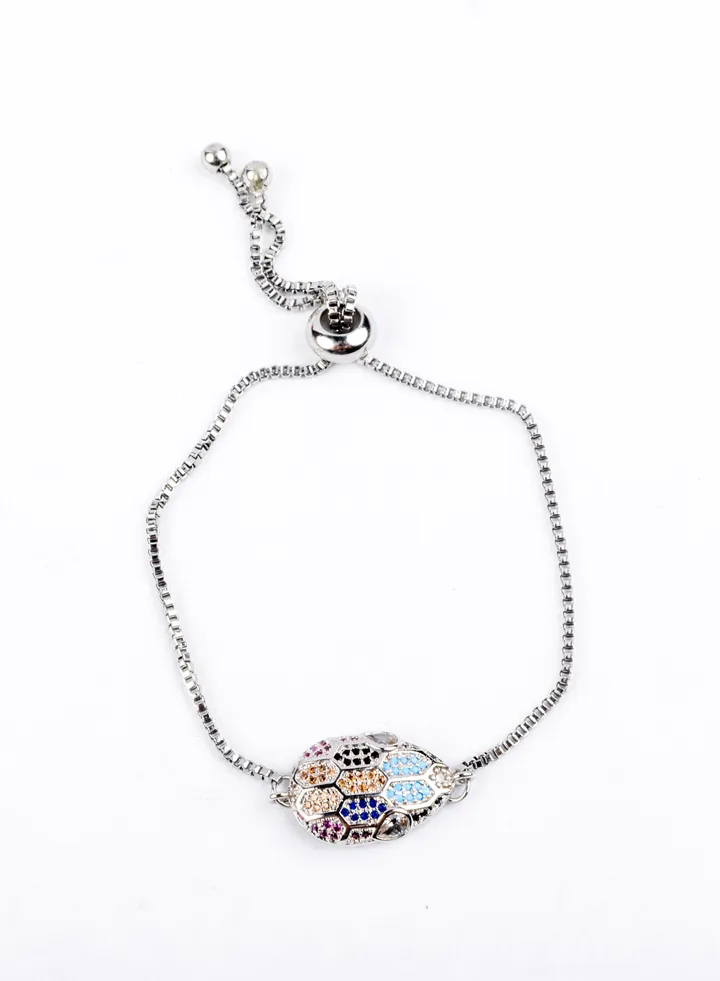 Stainless Steel 316 Bracelet - Zirconic Sneak Head