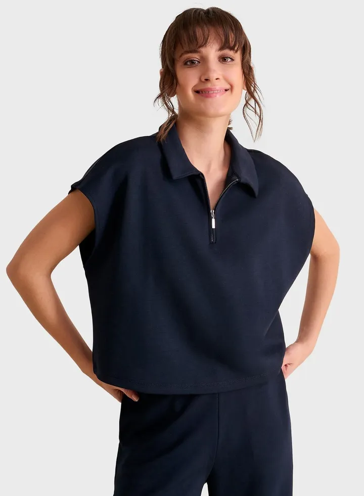 Polo Neck Sweatshirt