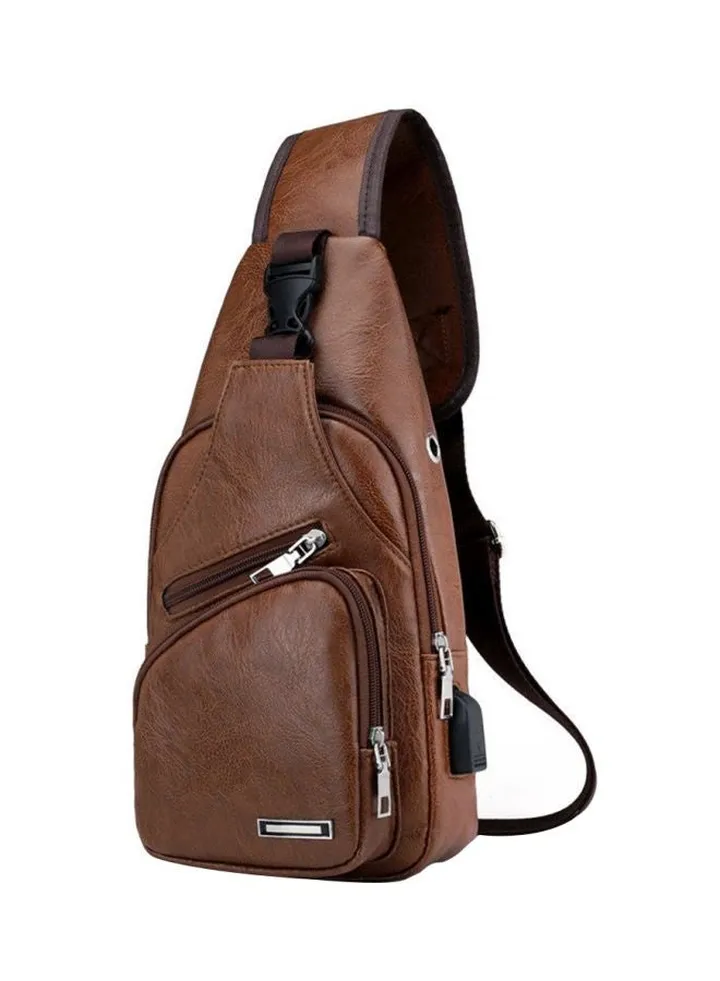 Leisure Fashion Chest Crossbody Bag Brown