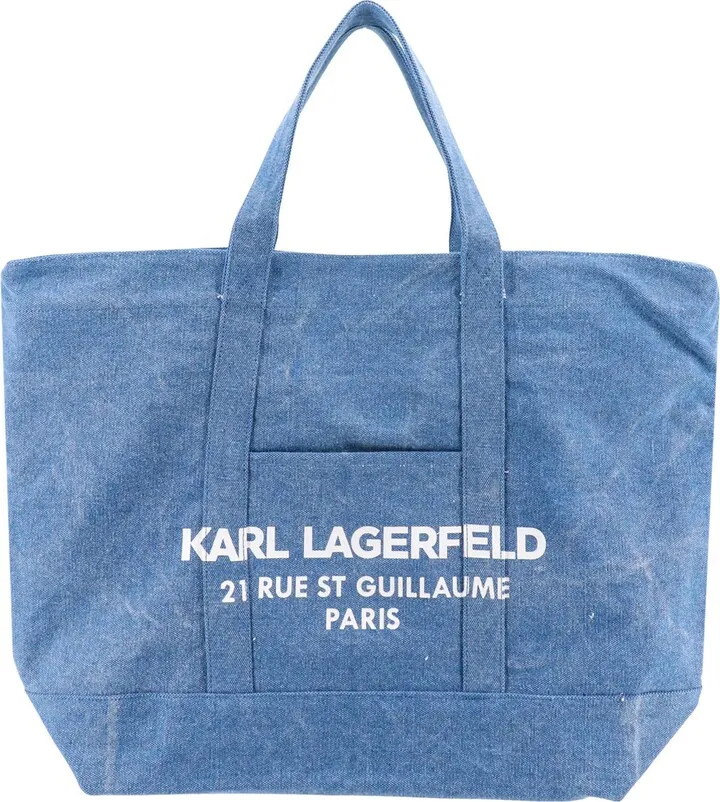 Recycled material shopping bag with logo print