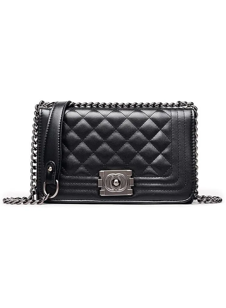 Soft Leather Women's Shoulder Handbags Black