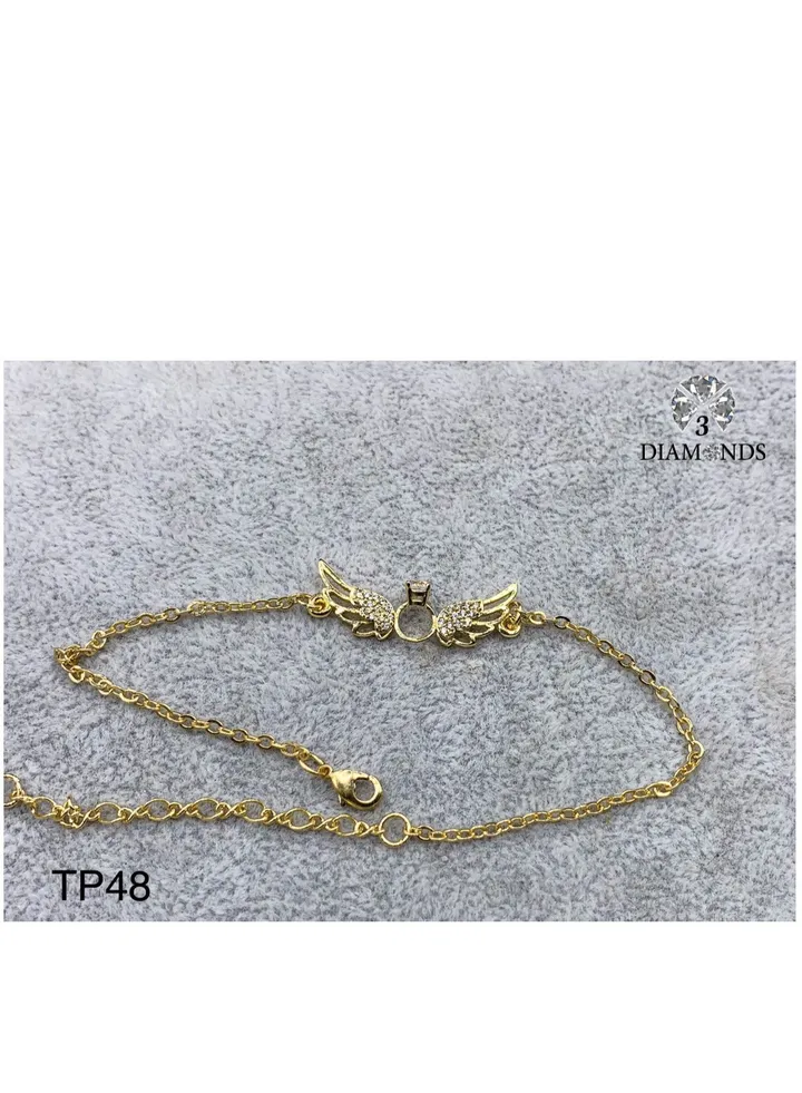 3Diamonds Bracelet For Women Gold Plated