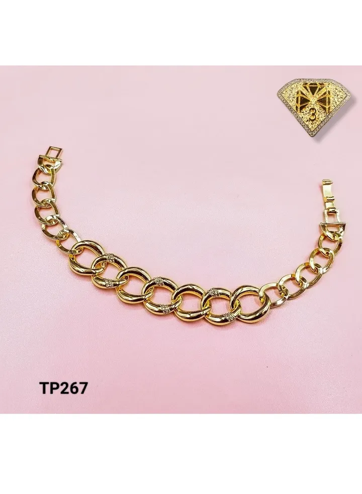3Diamonds Bracelet For Women Gold Plated