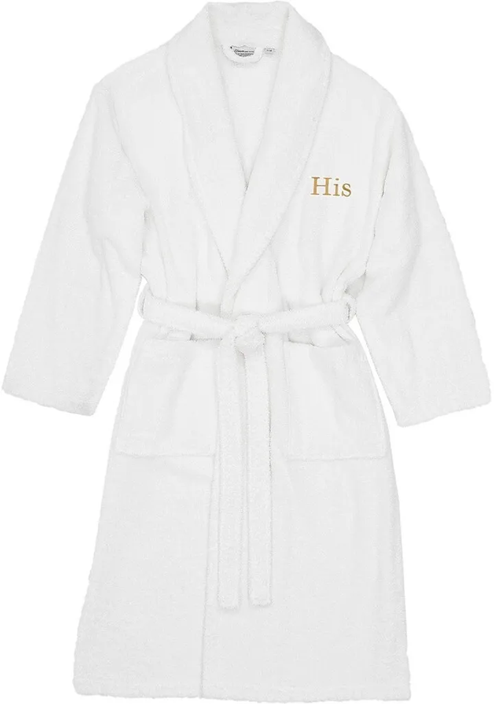 Embroidered His Terry Bathrobe