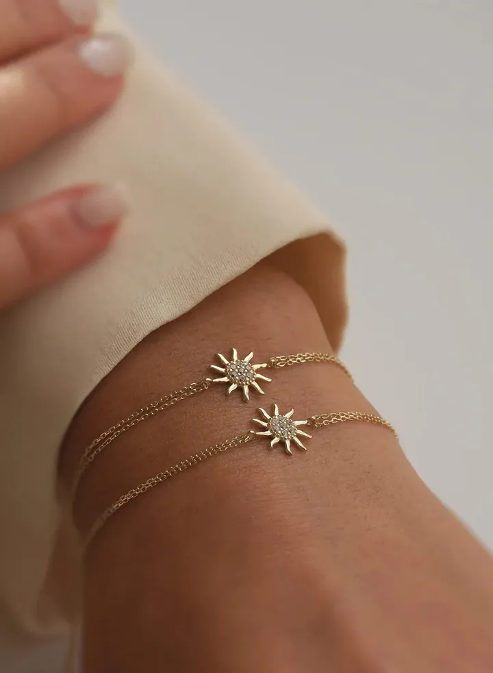 Sun Bracelet Gold Plating - Silver