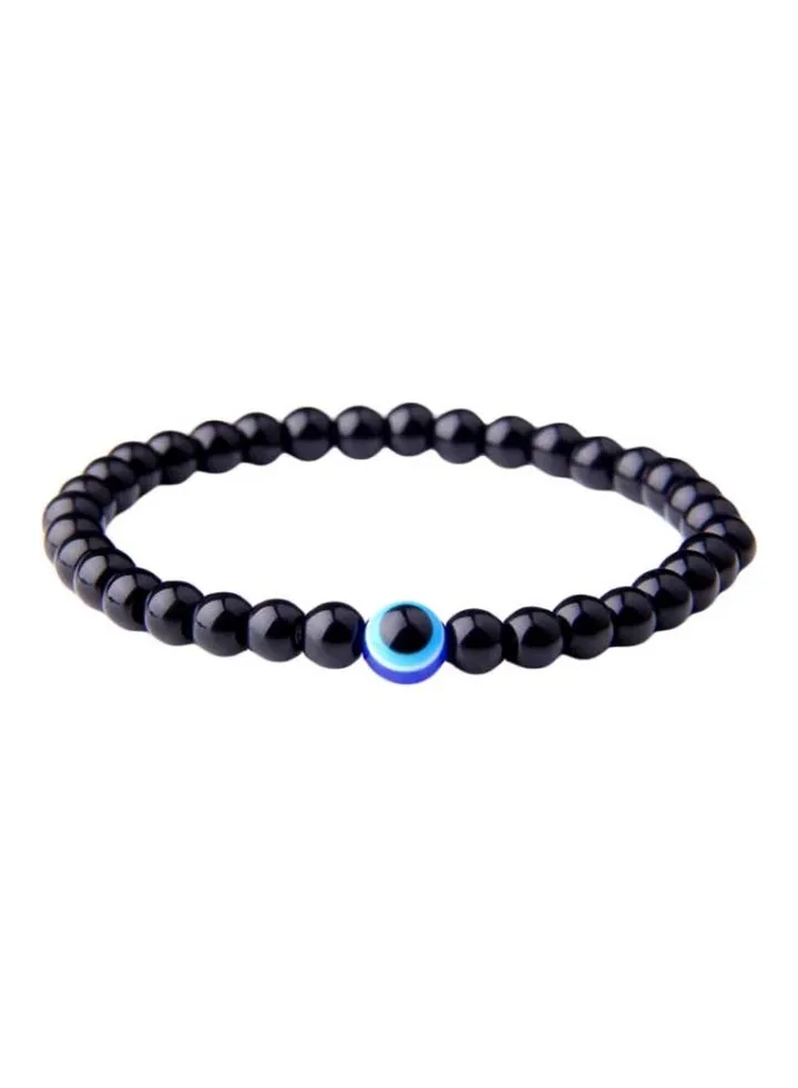 Onyx And Volcanic Beaded Bracelet