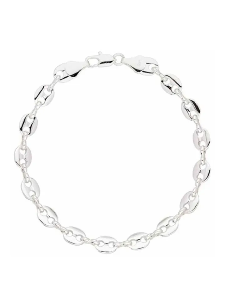 925 Silver Plated Designer Link Brass Bracelet