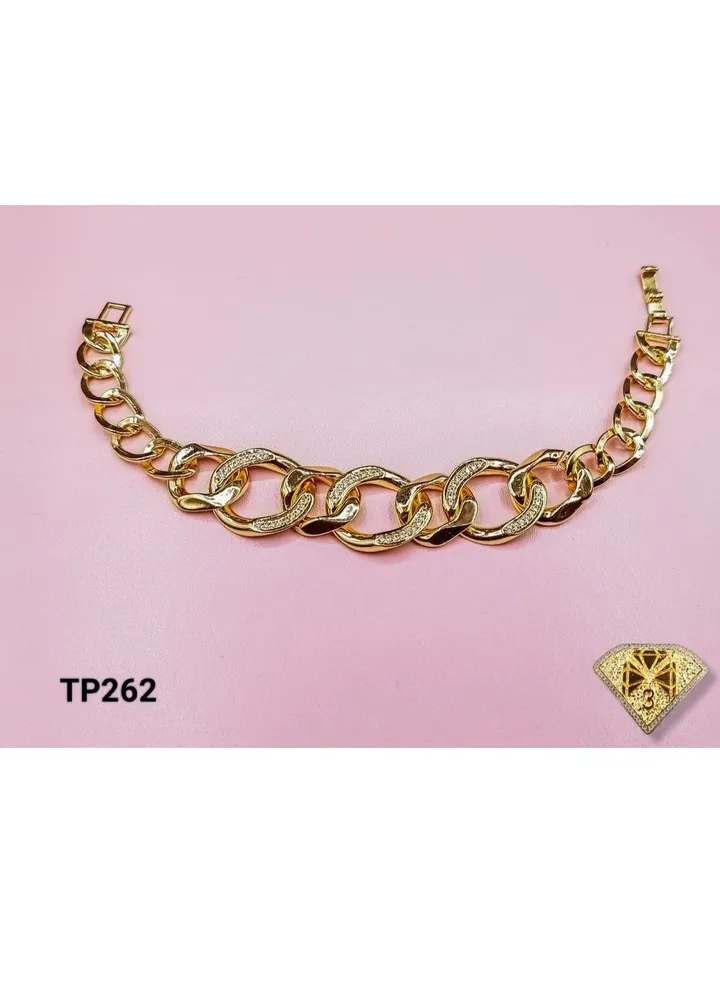 3Diamonds Bracelet For Women Gold Plated