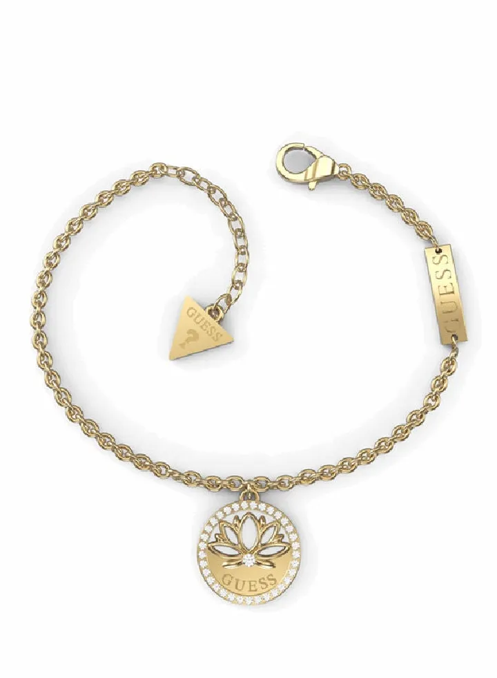 Lotus Coin Charm Bracelet