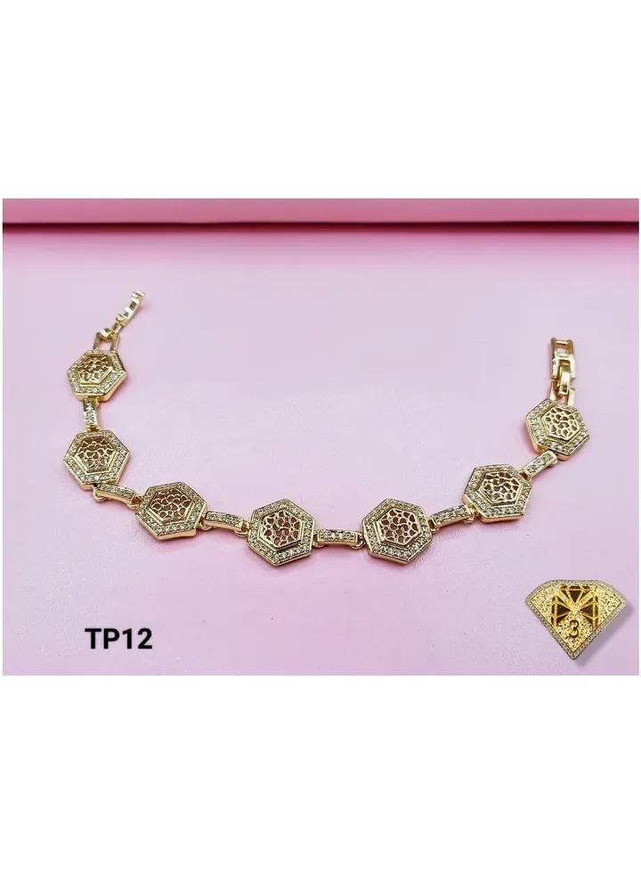 3Diamonds Bracelet For Women Gold Plated