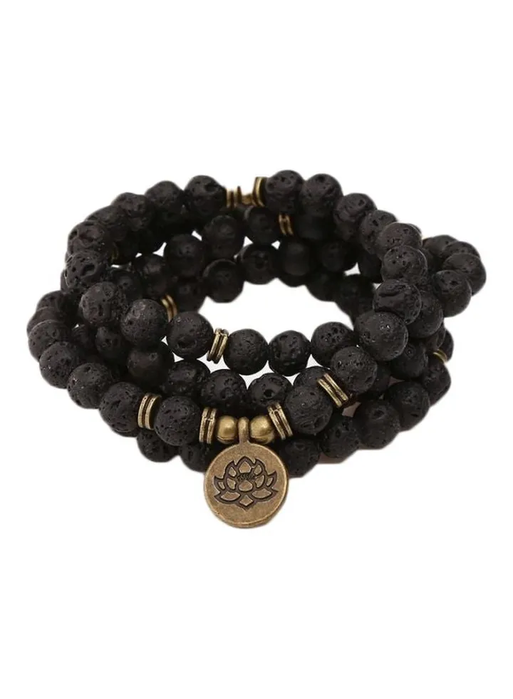 Lava Rock Stone Beaded Bracelet