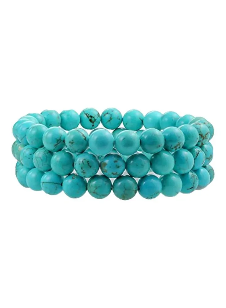 3-Tier Gemstone Bead Bracelet