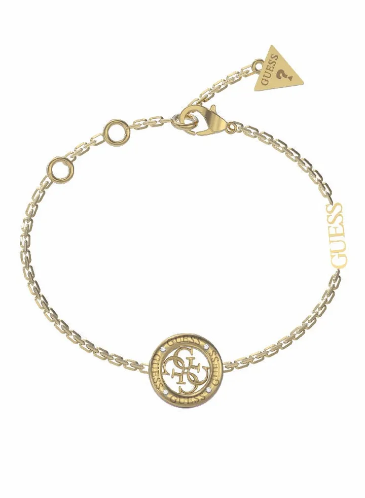 4G Logo Charm Black Bracelet