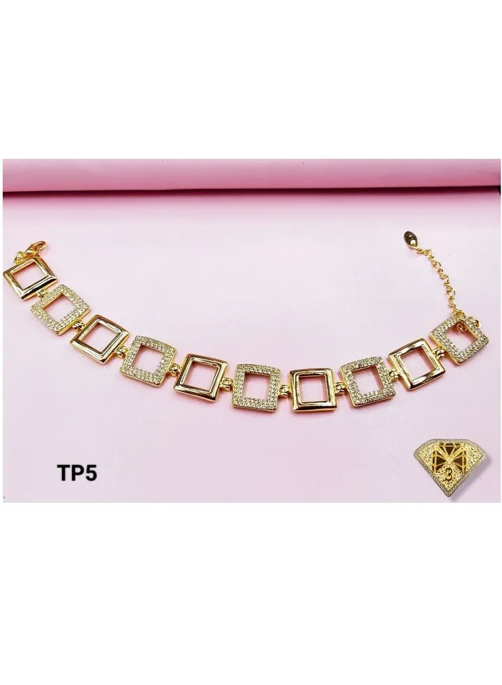 3Diamonds Bracelet For Women Gold Plated