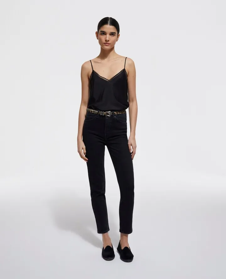 Black lace camisole