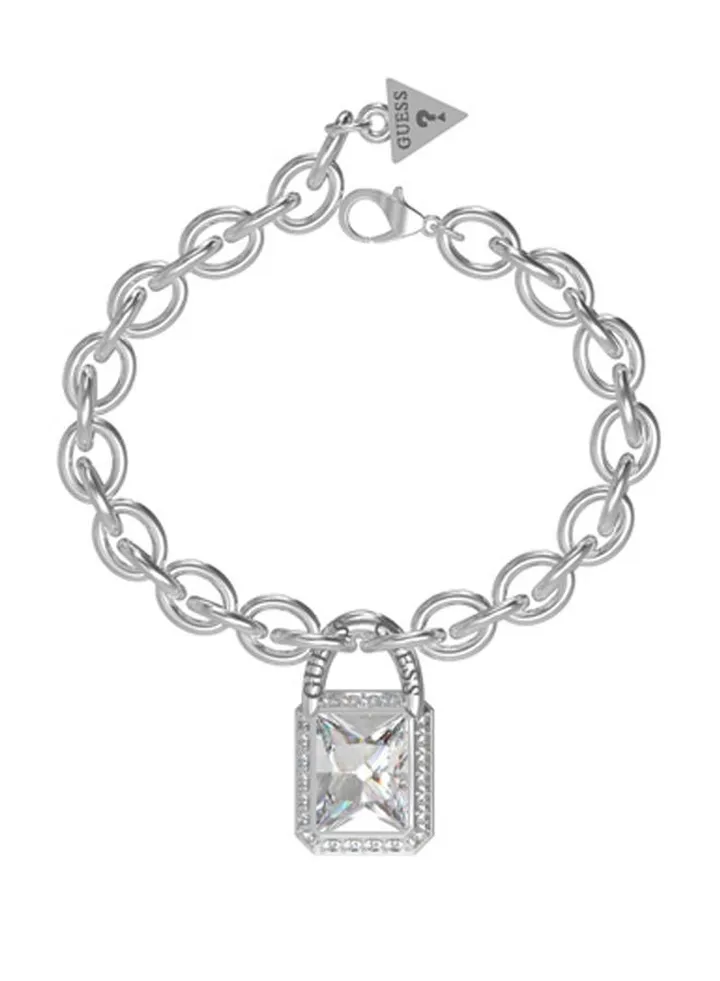 Bold Padlock Clear Bracelet