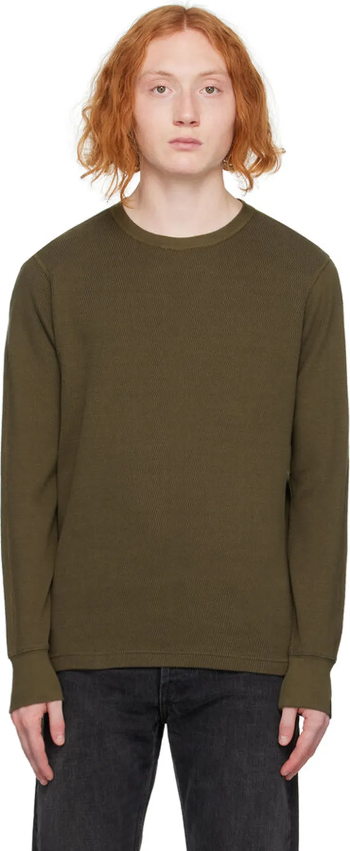 rag & bone Khaki Collin Long Sleeve T-Shirt