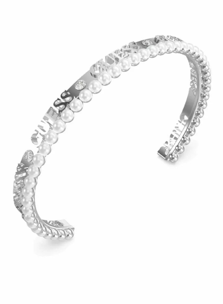 White Beads Mini Bangle