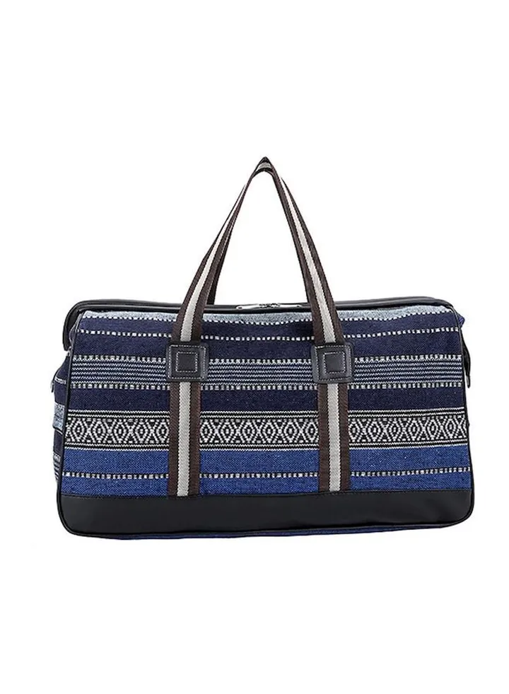 Embroidered Shoulder Bag Blue/Black/White