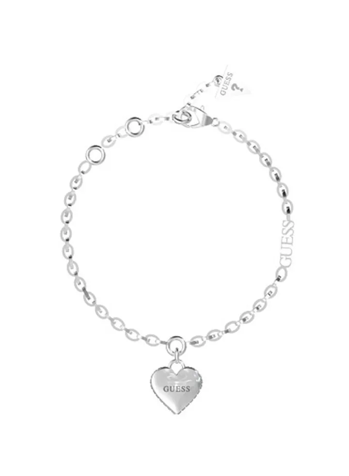 Fine Chain & 14MM Heart Bracelet