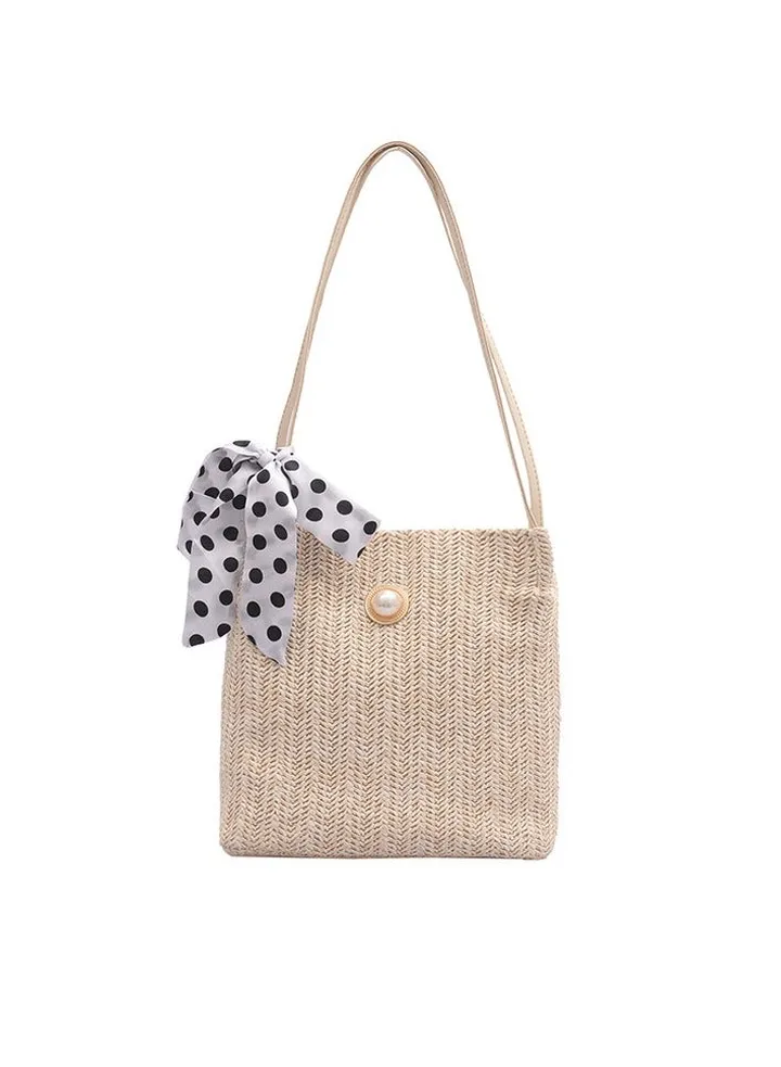 New Bow Woven Single Shoulder Crossbody Pearl Bag