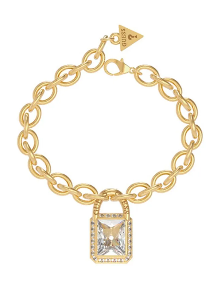 Bold Padlock Clear Bracelet