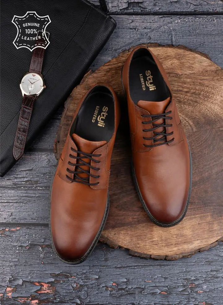 Genuine Leather Lace Up Formal Shoes