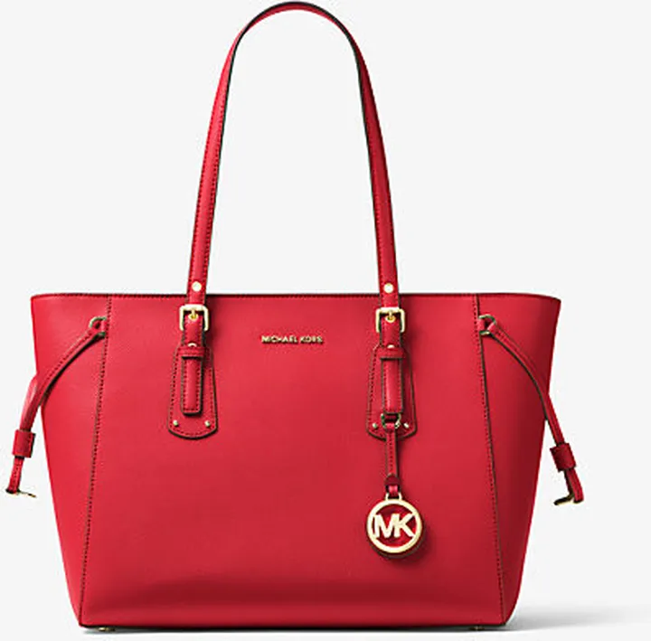 Voyager Medium Crossgrain Leather Tote Bag