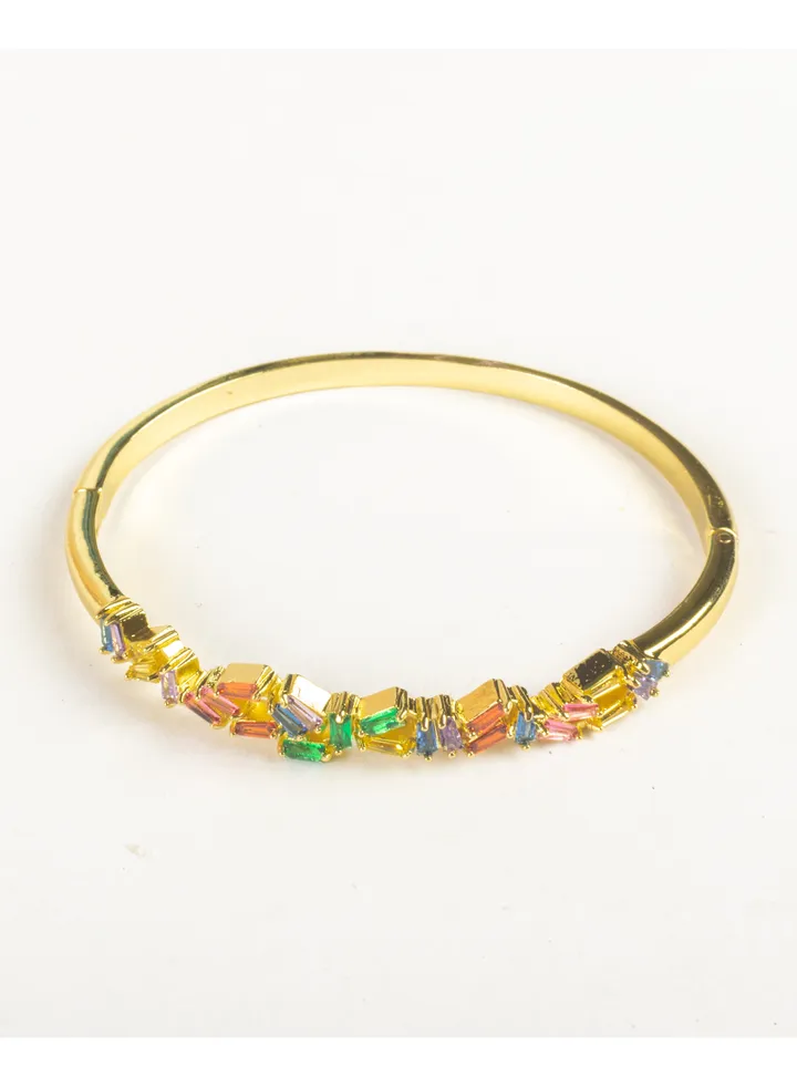 Platinum Multi Colored Zirconic Bracelet