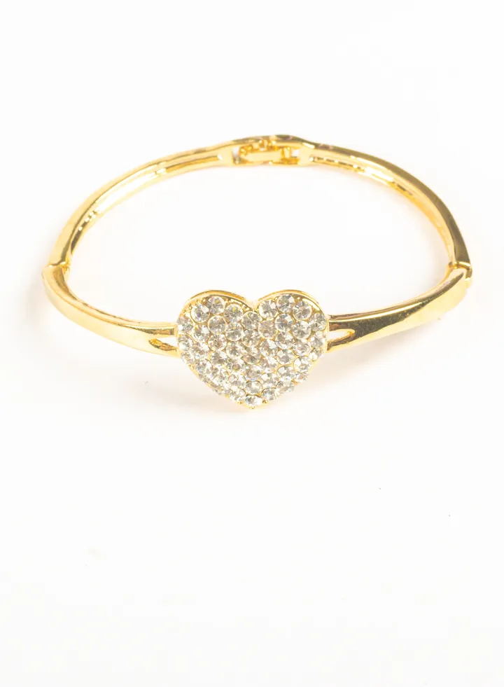 Zirconic Heart Platinum Bracelet