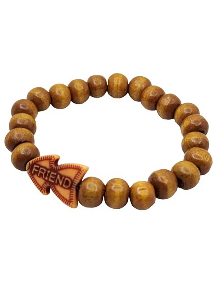 Handmade Bracelet Accessories With Amazing Freinds Design -Light Brown