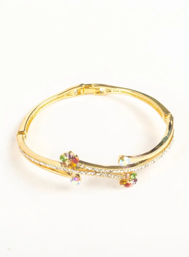 Multi Colored Zirconic Platinum Bracelet