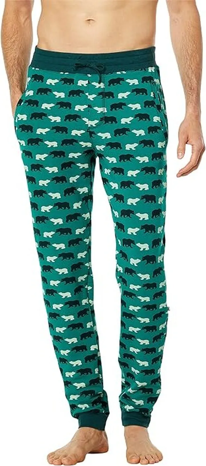 Kickee Pants Fleece Joggers (Cedar Brown Bear) Men's Pajama