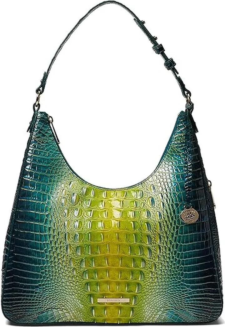 Brahmin Ombre Melbourne Tabitha Shoulder Bag (Zesty Green) Handbags