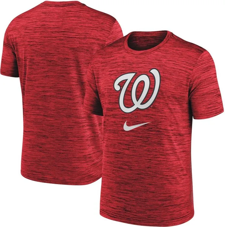 Men's Nike Red Washington Nationals Logo Velocity Performance T-shirt