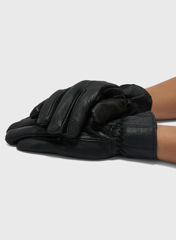 Genuine Leather Winter Gloves