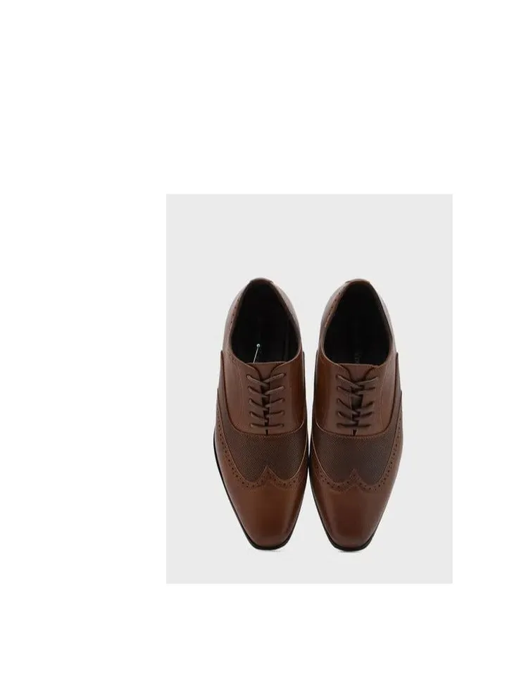 Brogue Design Wing Cap Formal Lace Ups
