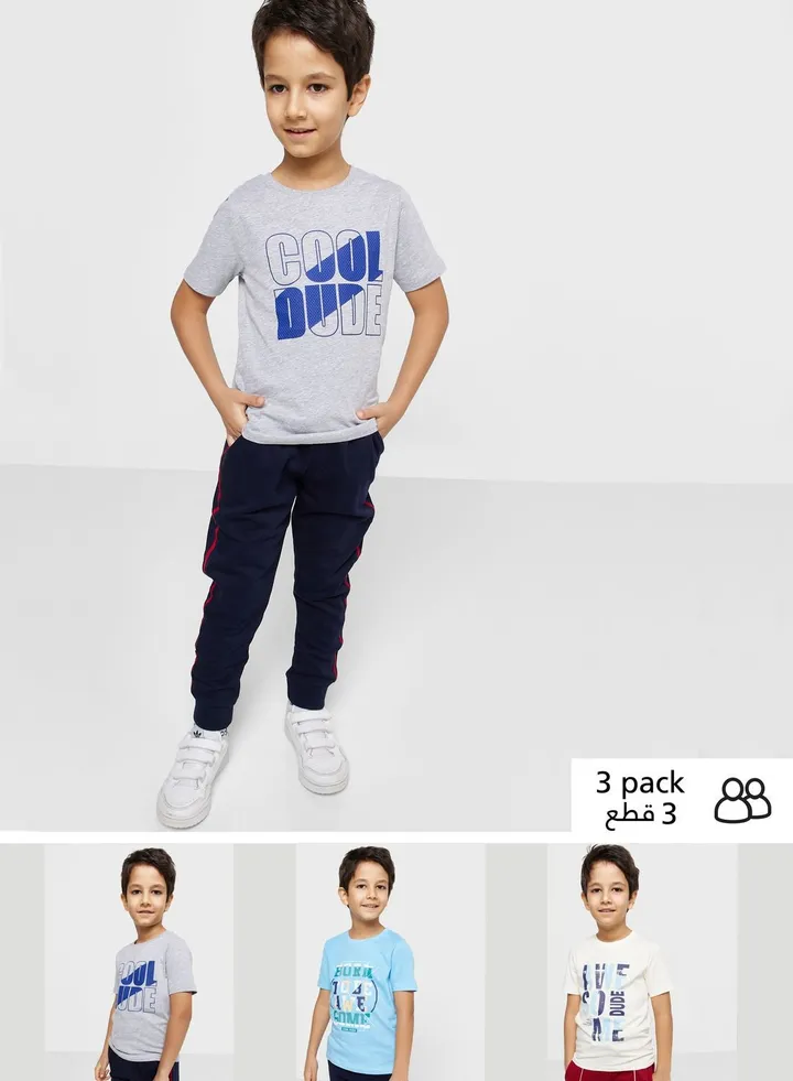 Boys 3 Pack T-Shirts