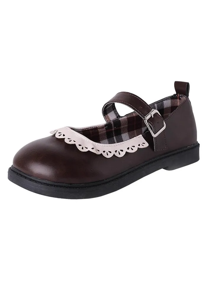 Girls New Retro Small Leather Shoes Single Shoes