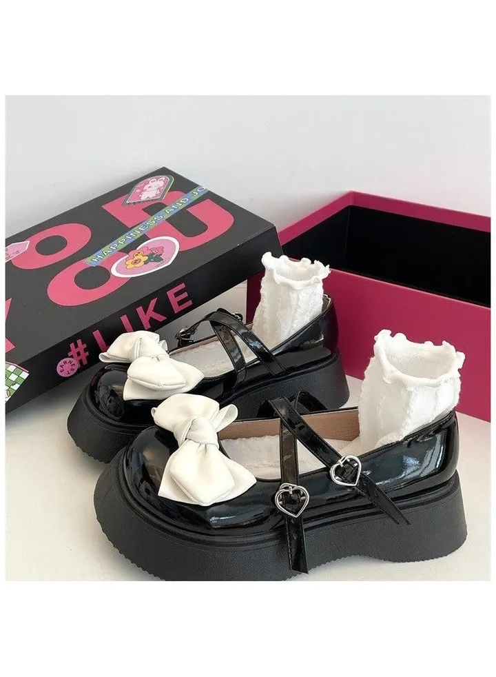 New Bow Girls Cute Princess Leather Shoes