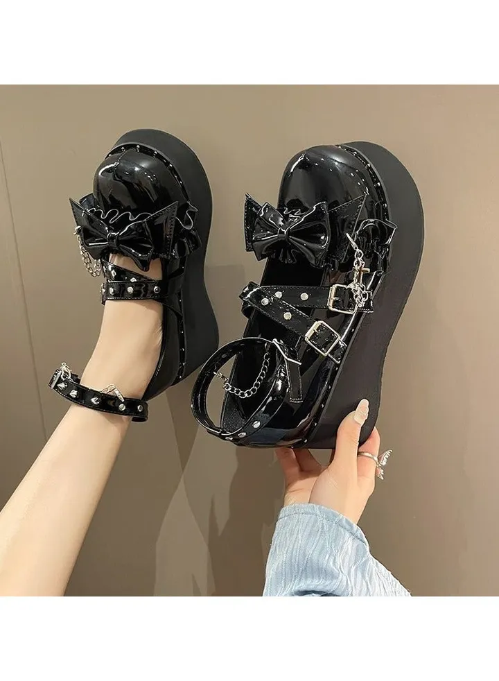 Sweet Cool Girls Cute Little Leather Shoes