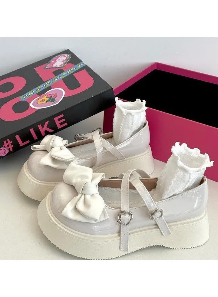 New Bow Girls Cute Princess Leather Shoes