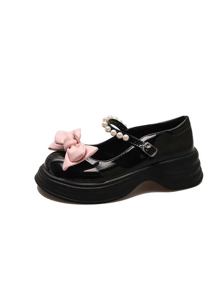 Girls New Retro Small Leather Shoes