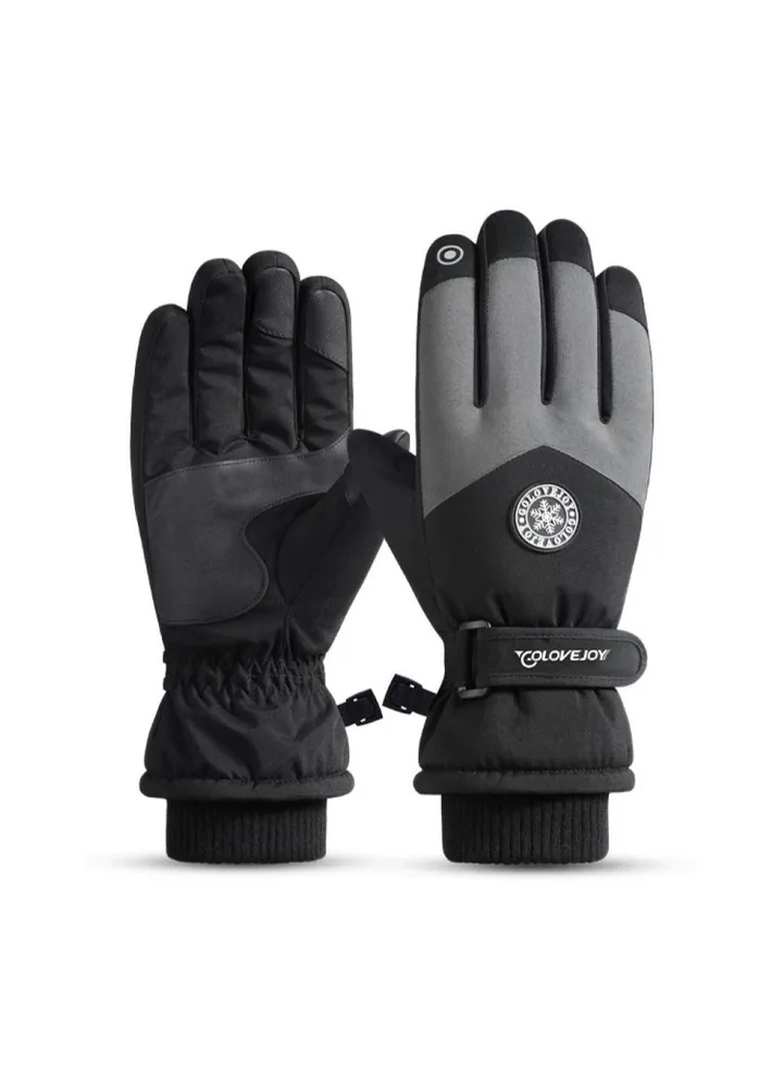 Outdoor Riding Touch Screen Plush Cold Proof And Wind Proof Gloves
