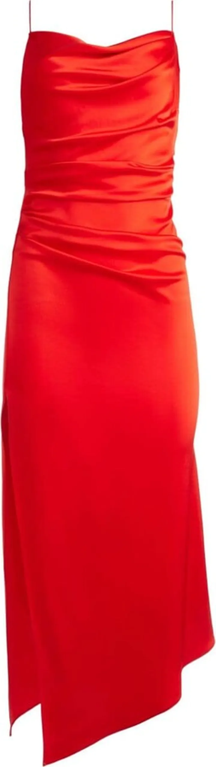Vista asymmetric slip midi dress